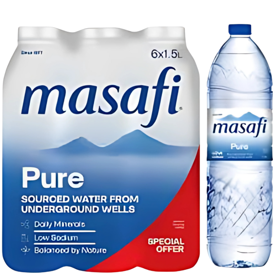 Masafi Pure Low Sodium Natural Water, 12x500ml